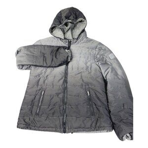 VSX Men's Gray Black Dual Shaded Long Sleeve Padded Winter Puffer Jacket Sz M